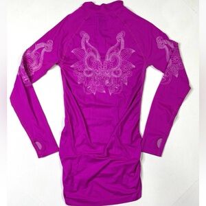 Athletic Essentials Activewear Jacket Womens Large Long Hot Pink Running 1/4 Zip